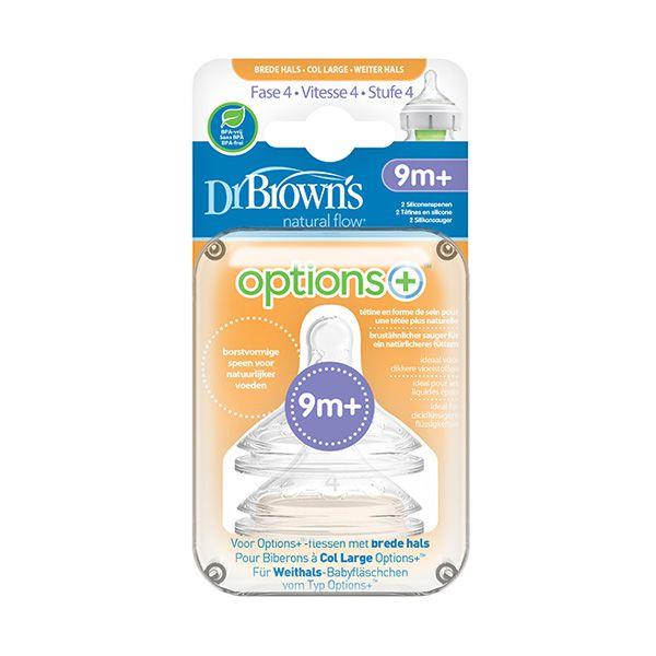 سرشیشه پهن دکتر براون دو عددی +9 ماه DrBrowns
